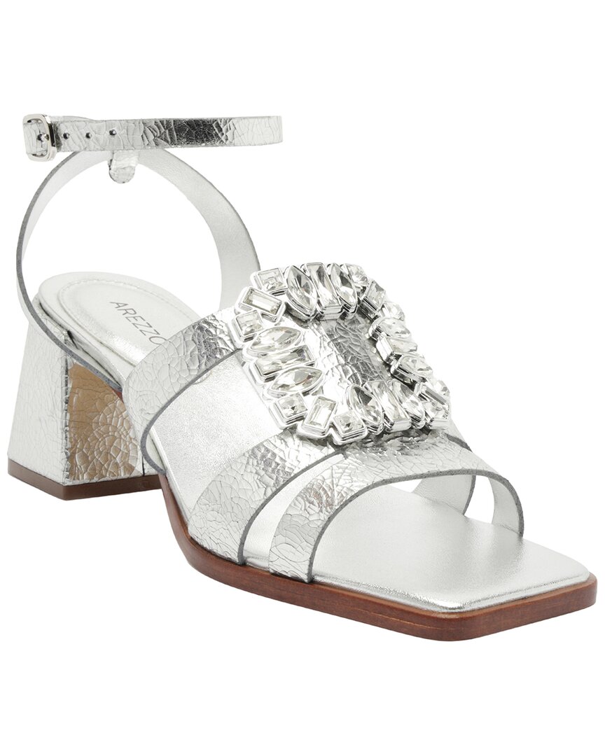 Arezzo Sadie Patent Sandal In White