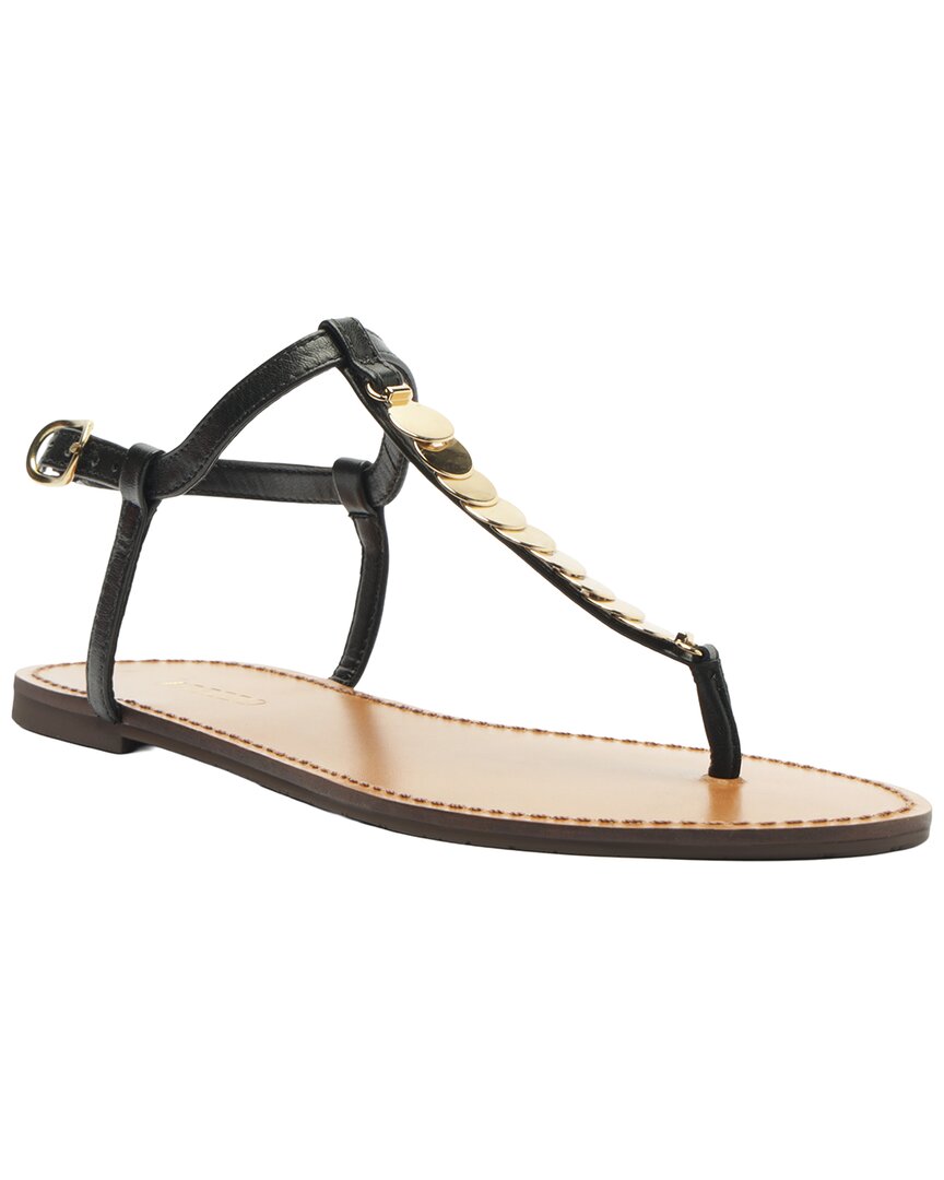 Arezzo Bristol Leather Sandal In Black