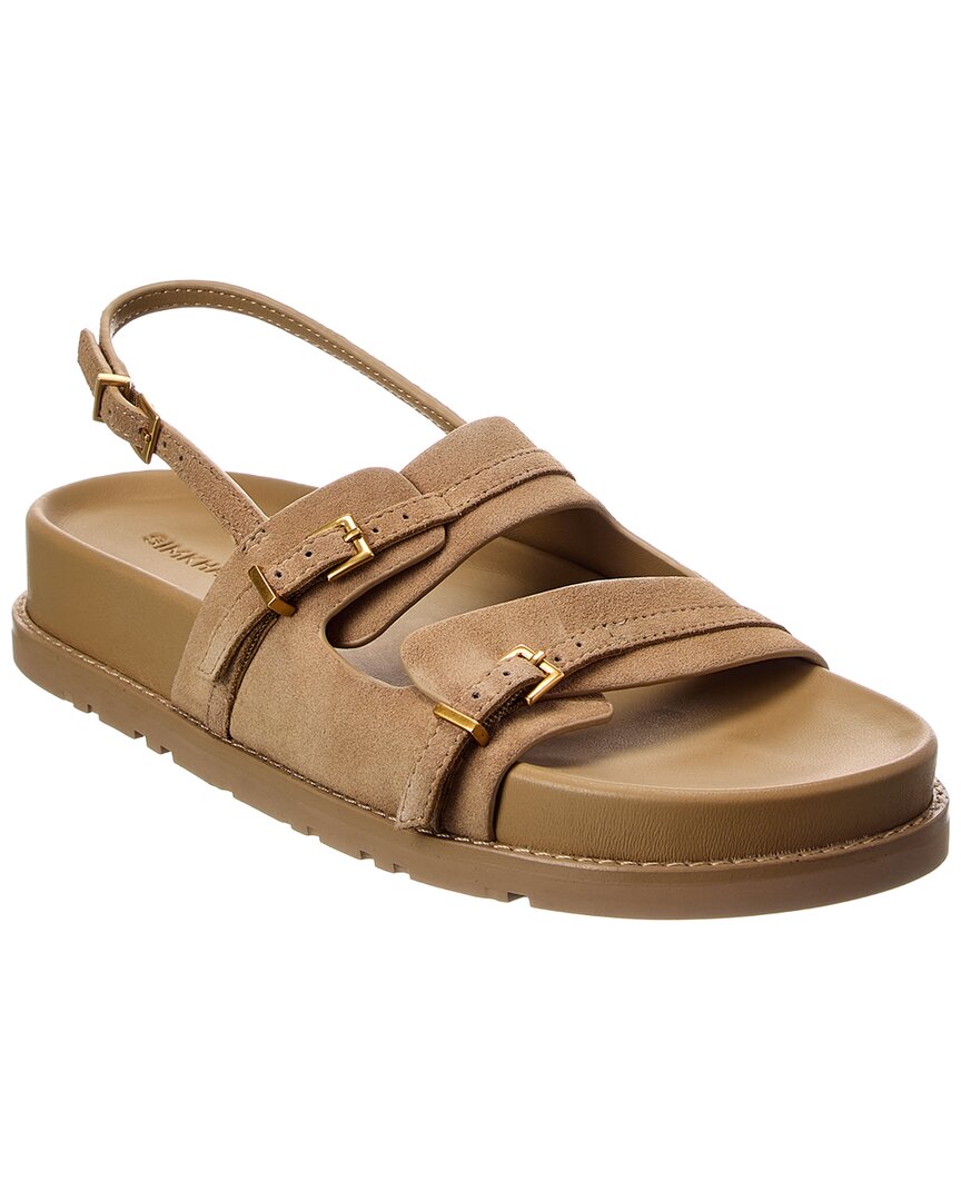 Simkhai Carey Suede Sport Sandal In Beige
