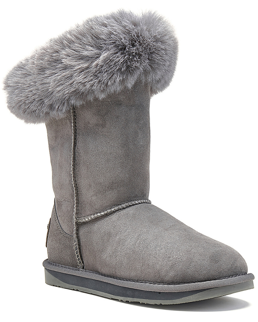 Australia Luxe Collective Foxy Short Suede Boot In Grey