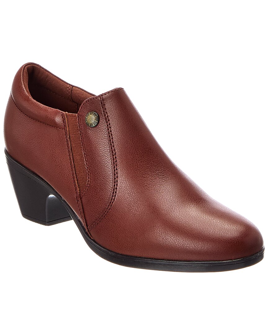 Clarks Emily Reyna Leather Bootie In Brown