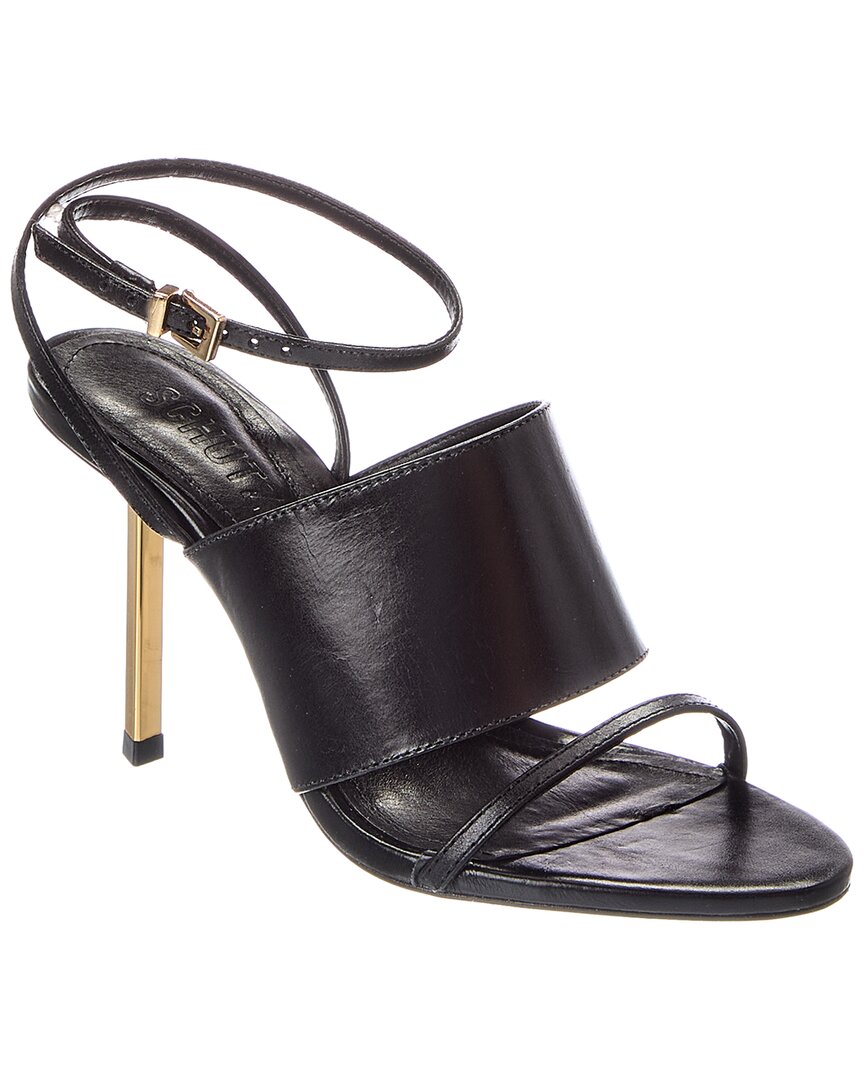 Schutz Malene Leather Sandal In Black
