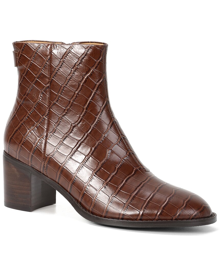 Tiffany & Fred Paris Embossed Leather Bootie