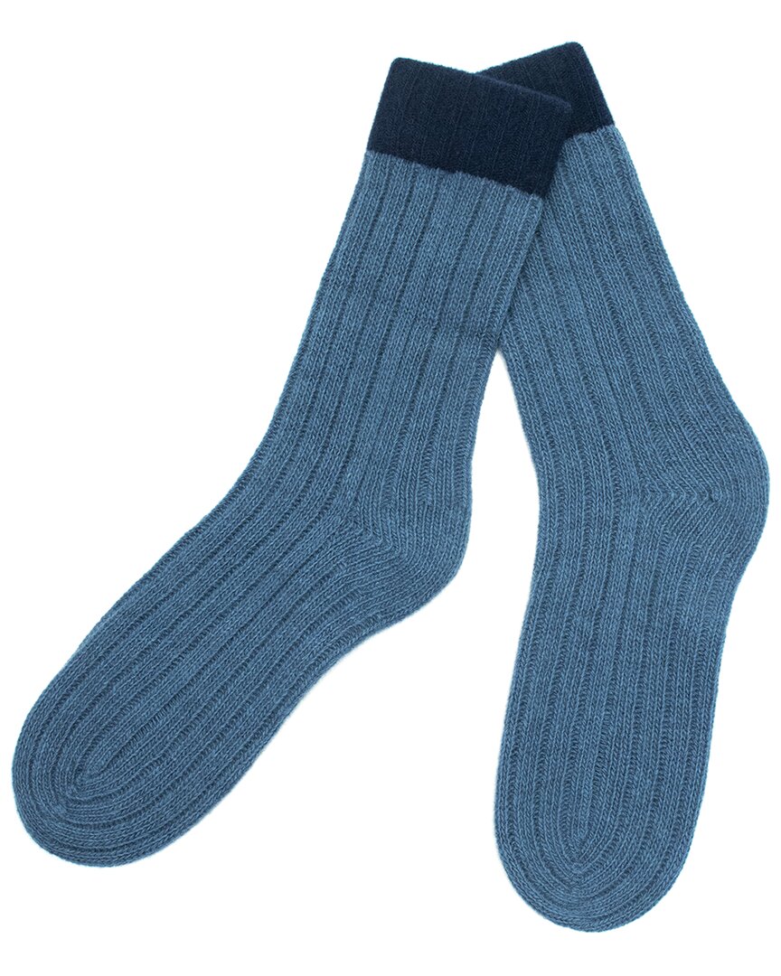 Shop Portolano Cashmere Ribbed Socks With Cuff