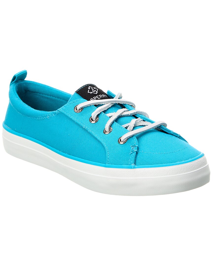 Shop Sperry Crest Vibe Seacycled Canvas Sneaker In Blue