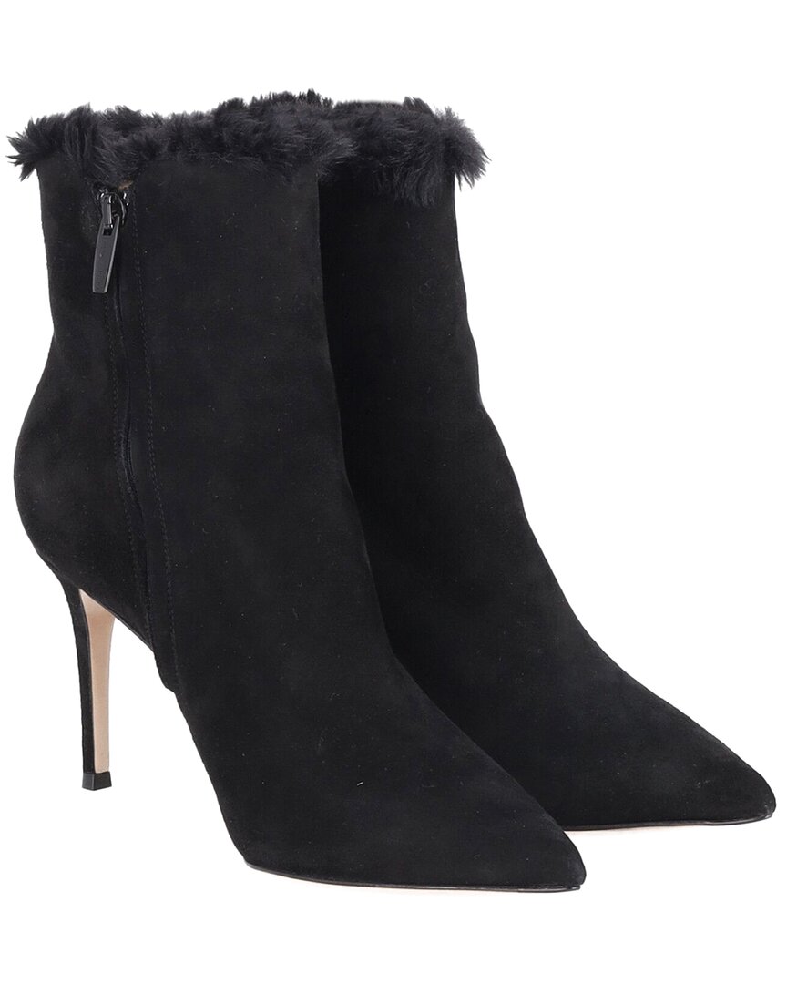 Gianvito Rossi Women's Suede Fur-lined Bootie, Size 40 (authentic Pre-loved)