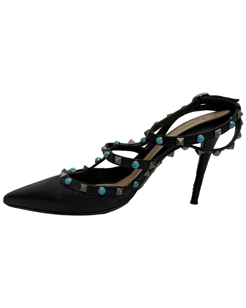 Valentino Garavani Valentino Women's Leather Rockstud Rolling Pump (authentic Pre-loved)