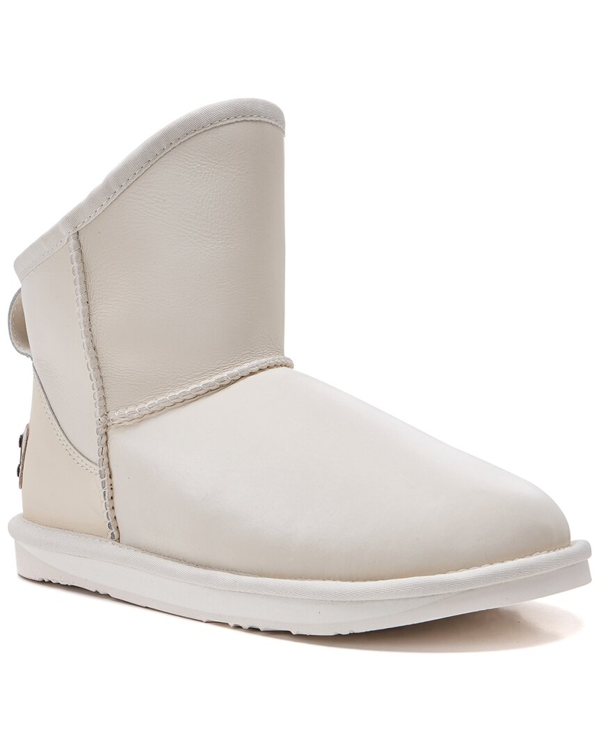 Australia Luxe Collective Cosy Extra Short Leather Boot In White