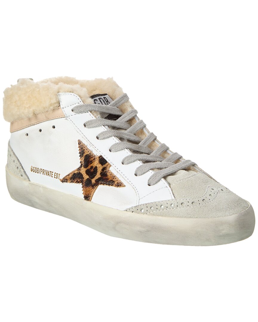Женские кроссовки Golden Goose Midstar из кожи и овчины, белые 38