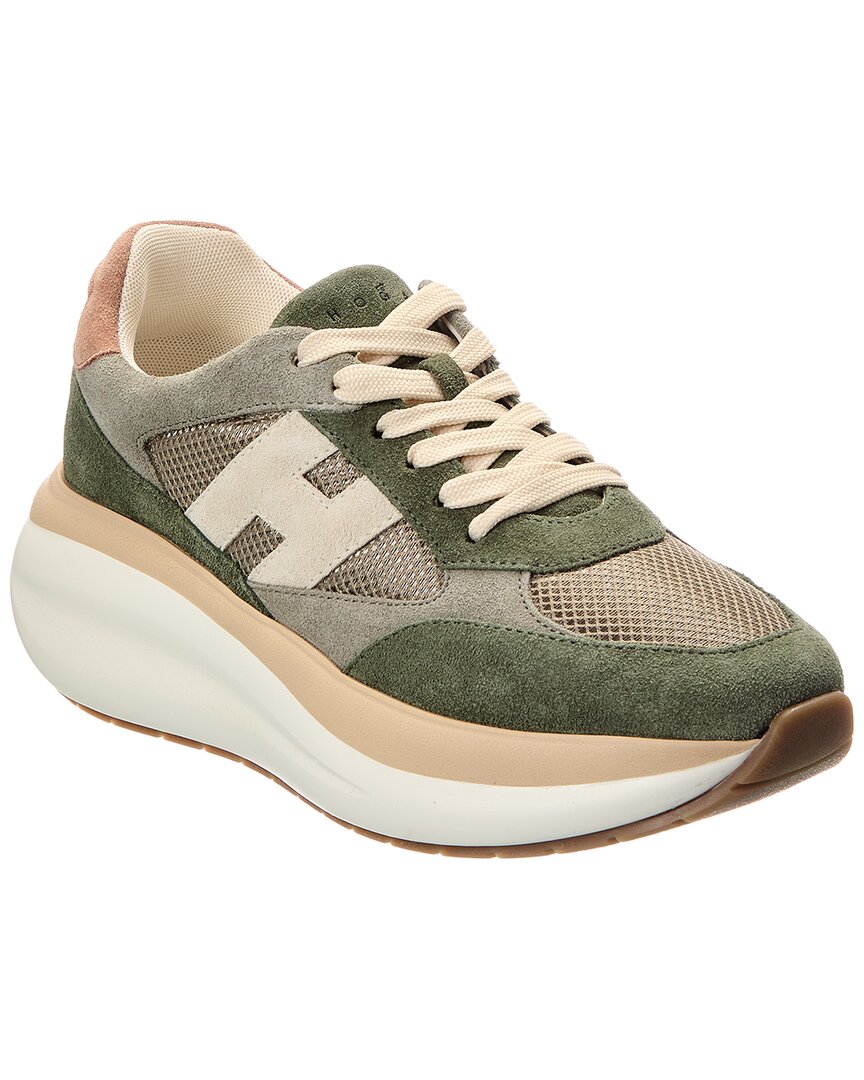 Hogan Maxi I Active Suede Sneaker In Green