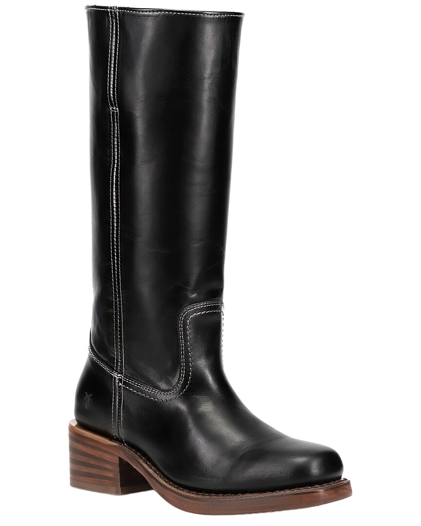 Frye Campus 14in Leather Wide Boot In Black