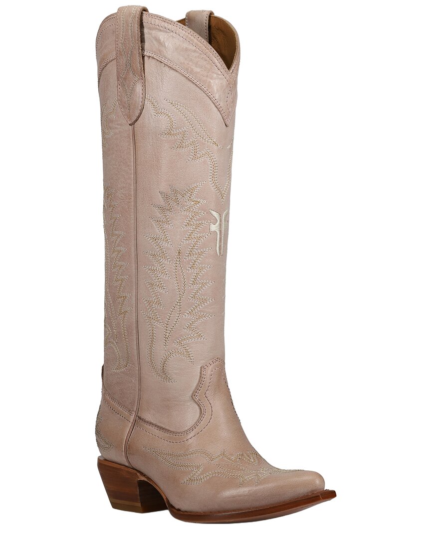 Frye Sacha Feather Deco Leather Boot In Pink