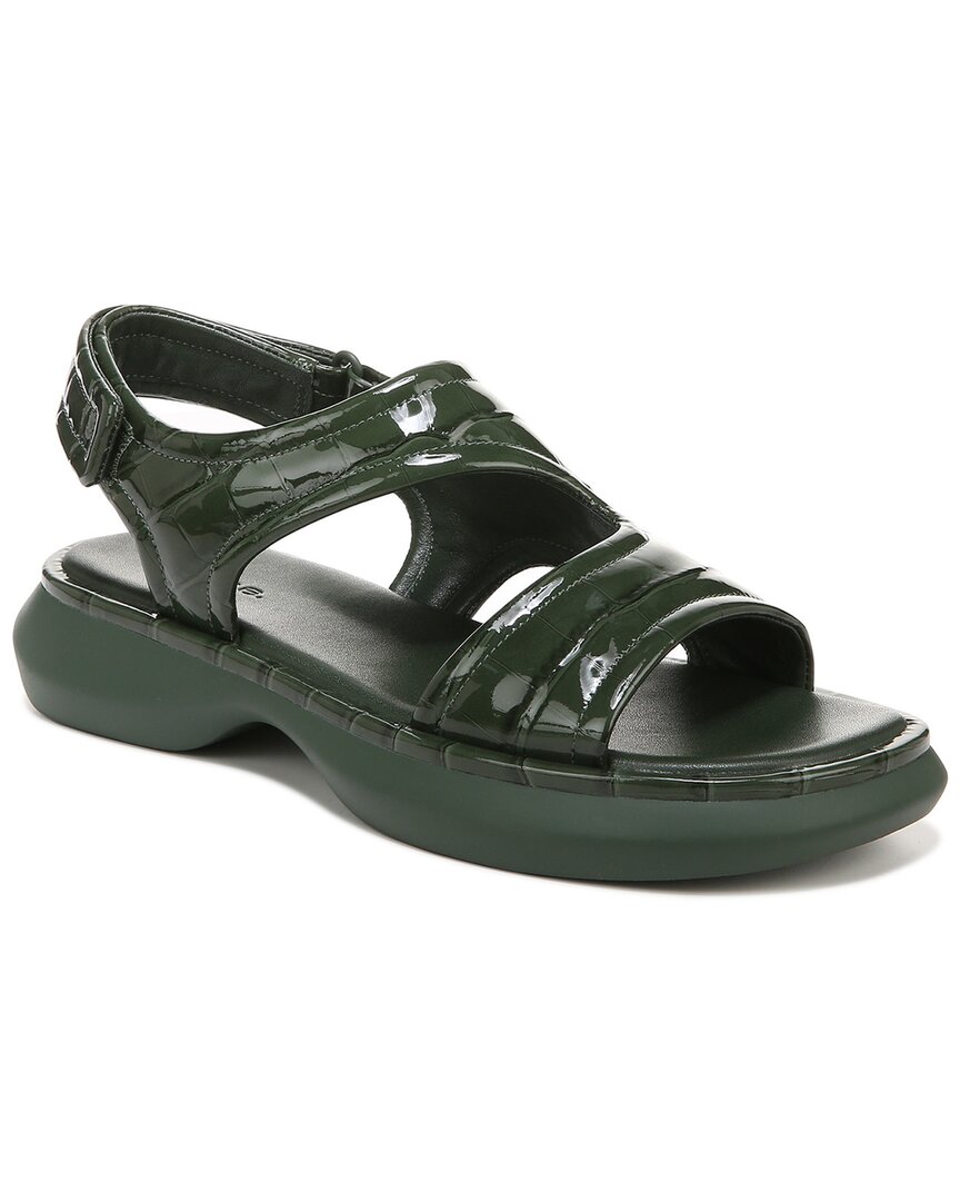 Shop Vince Fresca Leather Strappy Sandal In Green