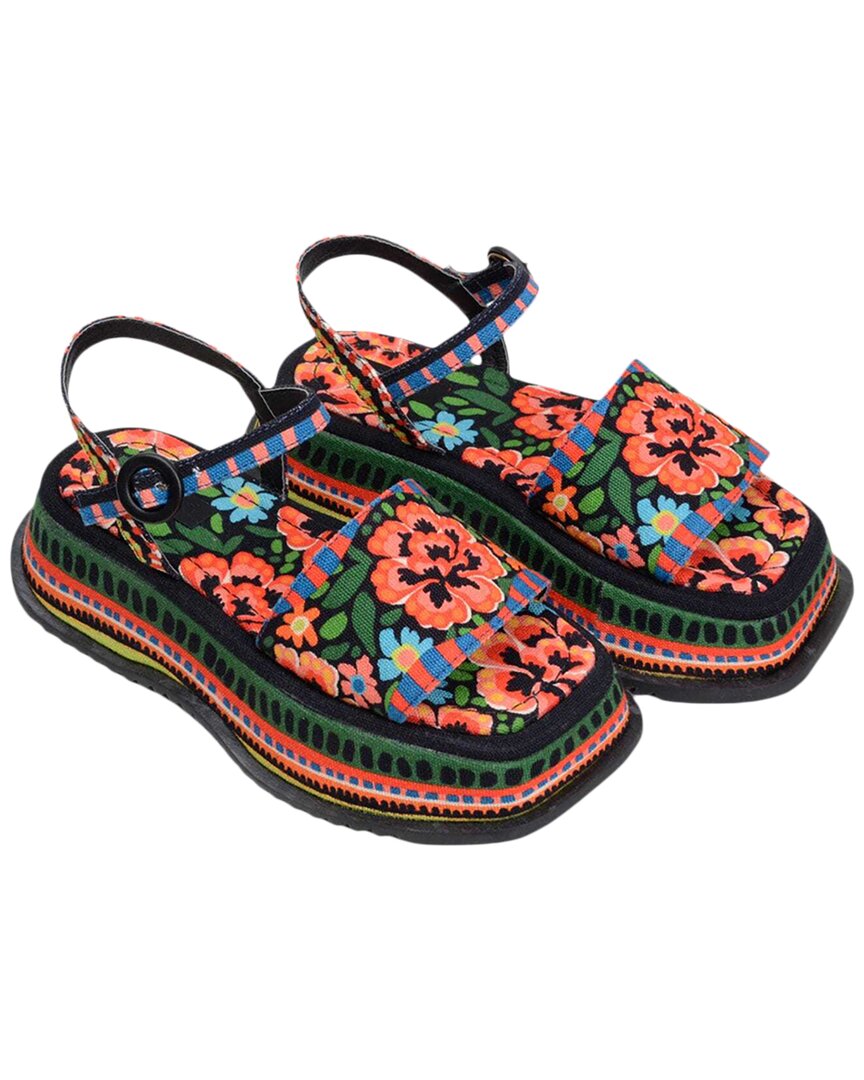Farm Rio Spring Delight Flatform Sandal In Animal Print
