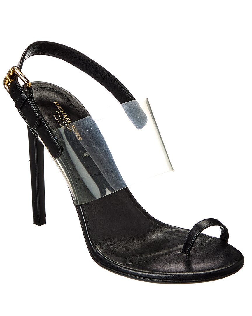 Michael Kors Collection Catherine Leather & Vinyl Sandal