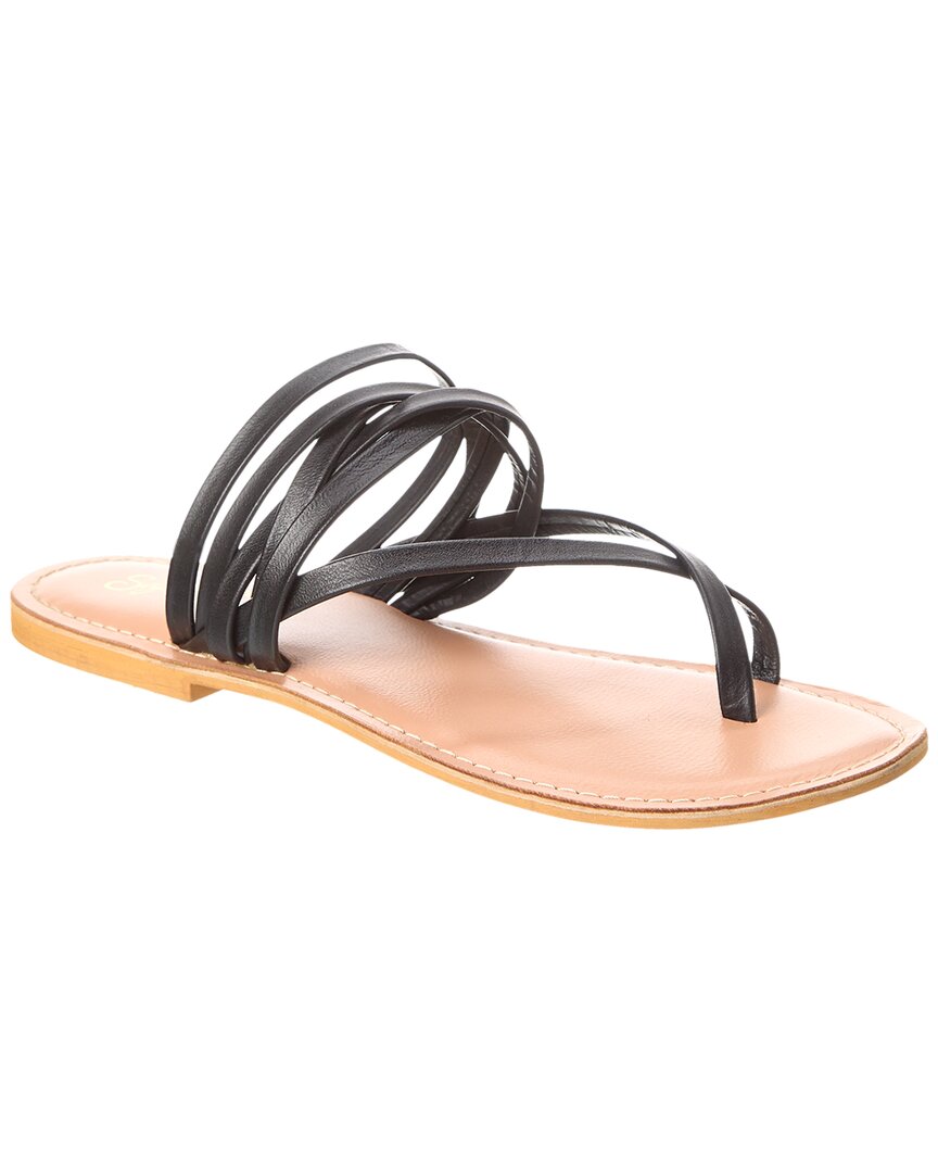 Shop Seychelles Reezie Leather Sandal In Black