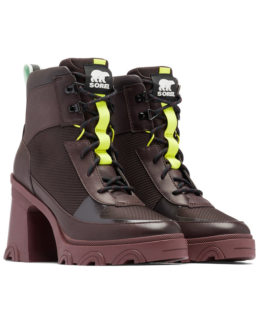 Shop Sorel Brex™ Heel Lace Leather Boot In Grey
