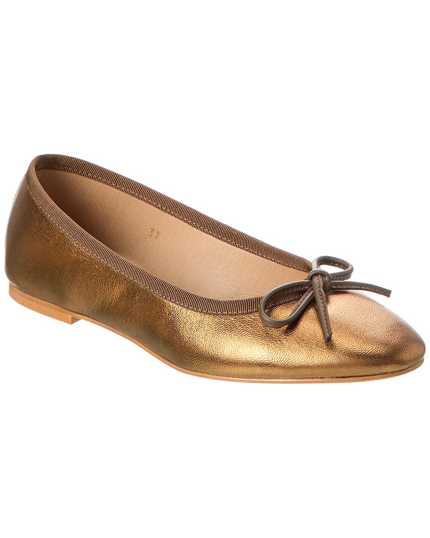 Shop M By Bruno Magli Emy Leather Flat In Gold