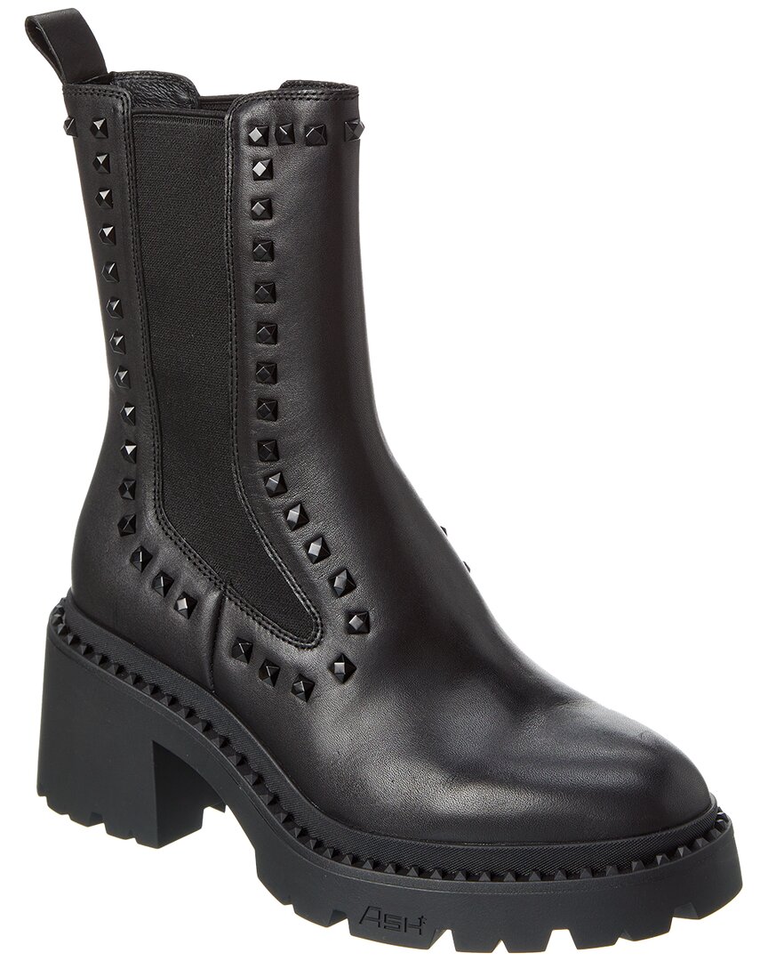 Shop Ash Nile Bis Leather Boots In Black