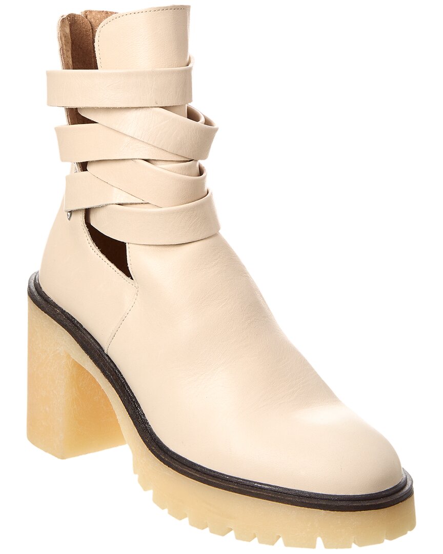 Shop Free People Jesse Cutout Leather Boot In White