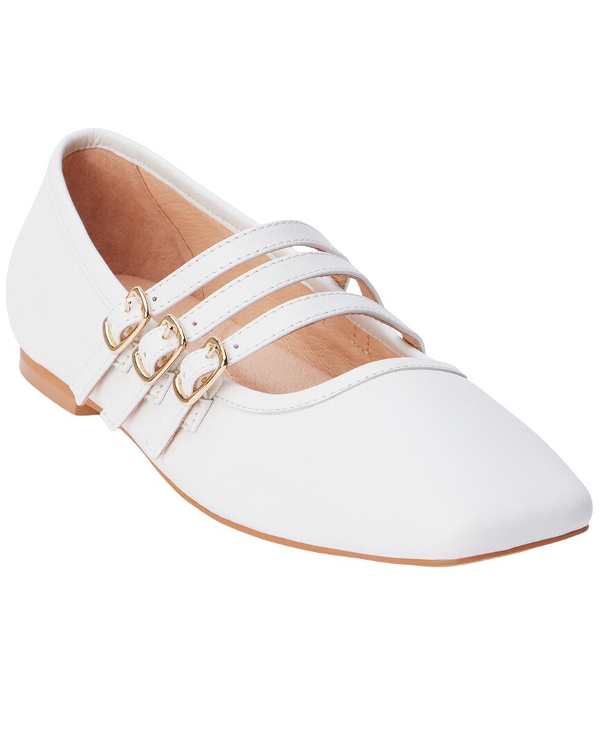 Matisse Nova Leather Flat In White