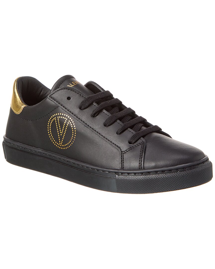 Shop Valentino By Mario Valentino Petra Sauvage Leather Sneaker In Black