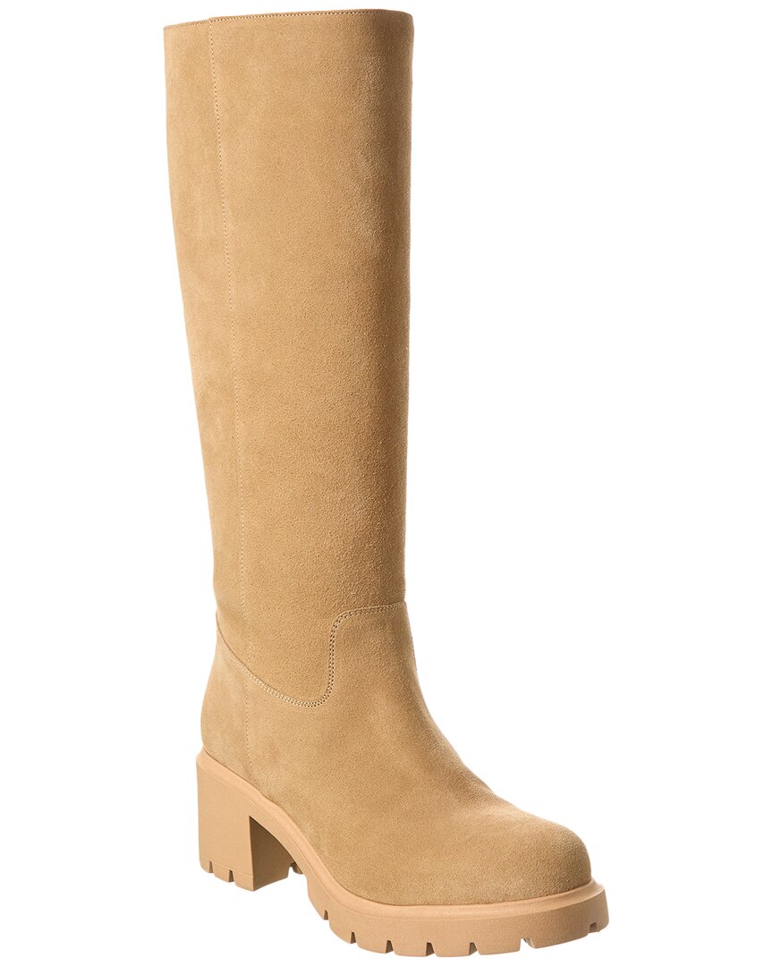 Shop Frame Denim Le Scout Suede Knee-high Boot In Brown
