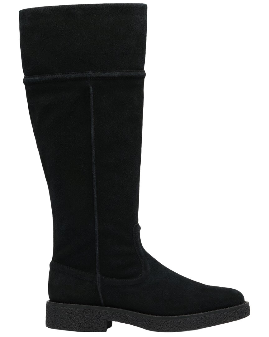 Clarks Nella Hi Suede Boot In Black