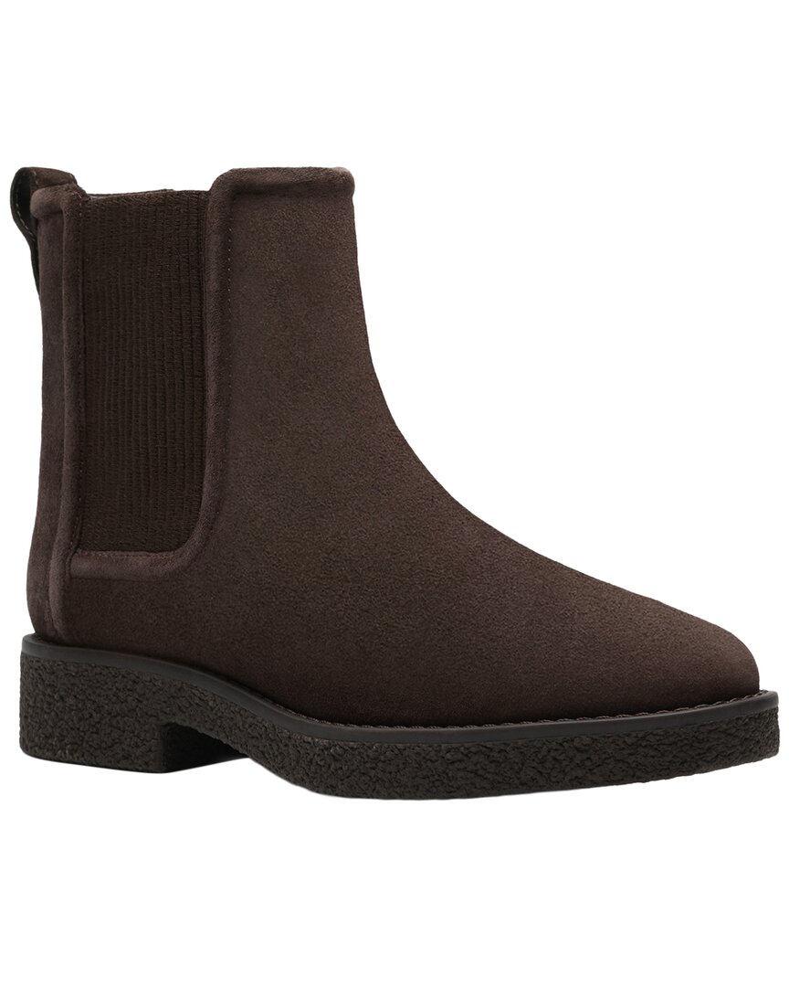Clarks Nella Top Suede Boot In Brown