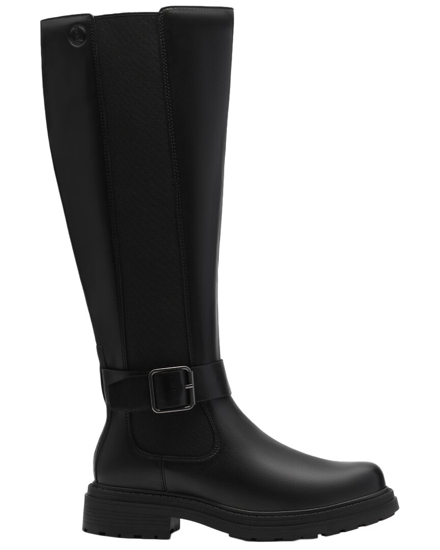 Clarks Orinoco3 Tall Leather Boot In Black