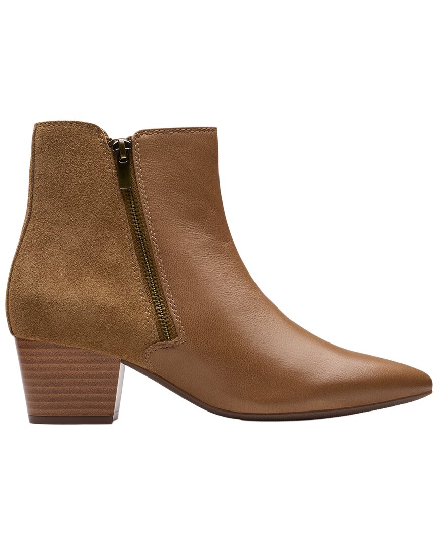 Clarks Ellanie Vibe Leather Boot In Brown