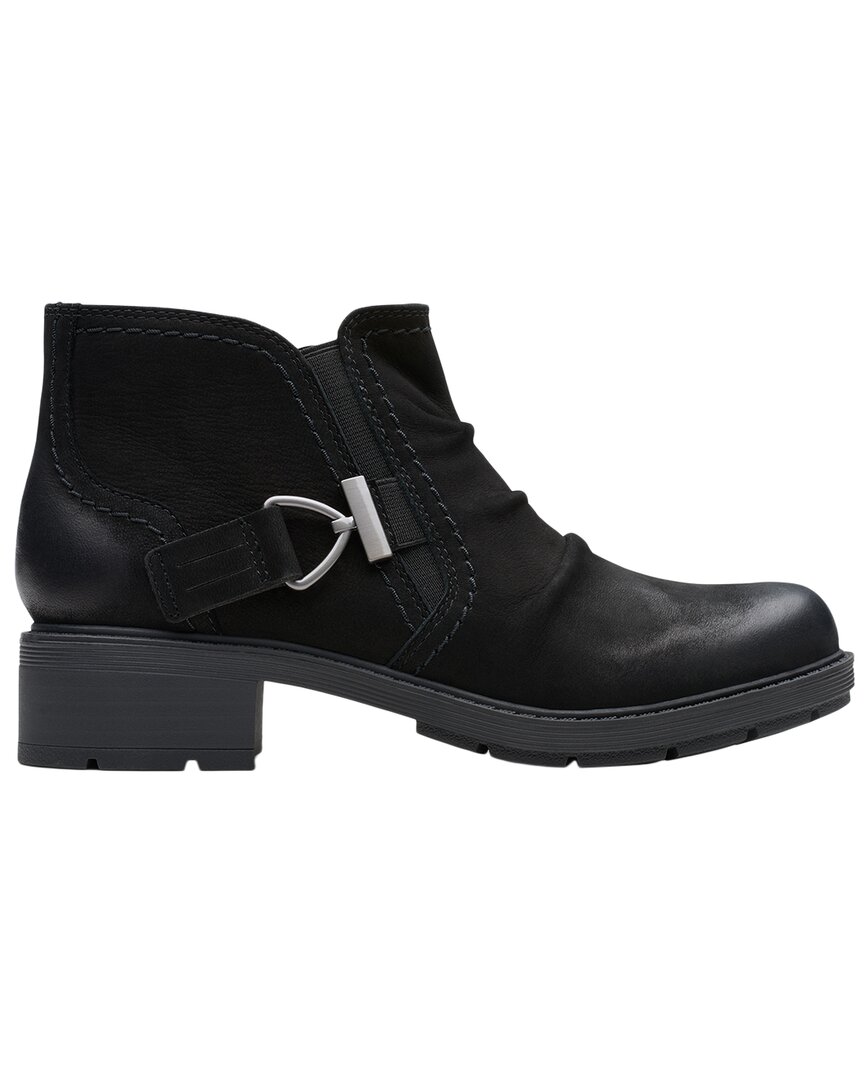 Clarks Hearth Clara Leather Boot In Black
