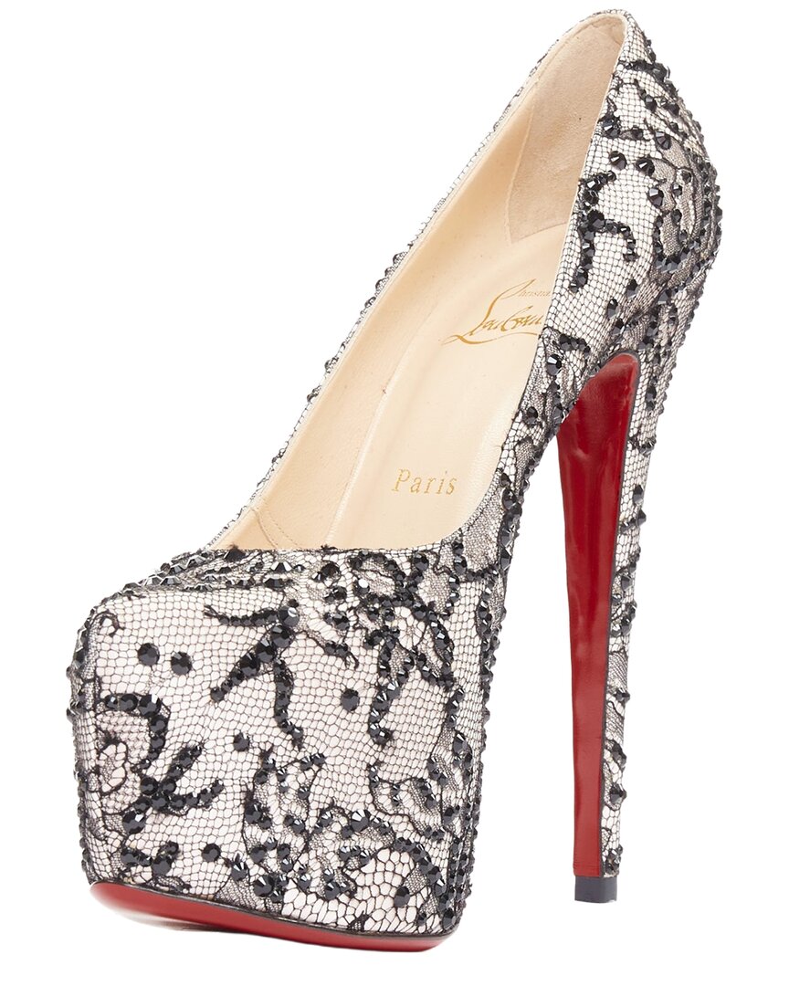 Christian Louboutin Women's Satin Lace Platform (authentic Pre-loved)