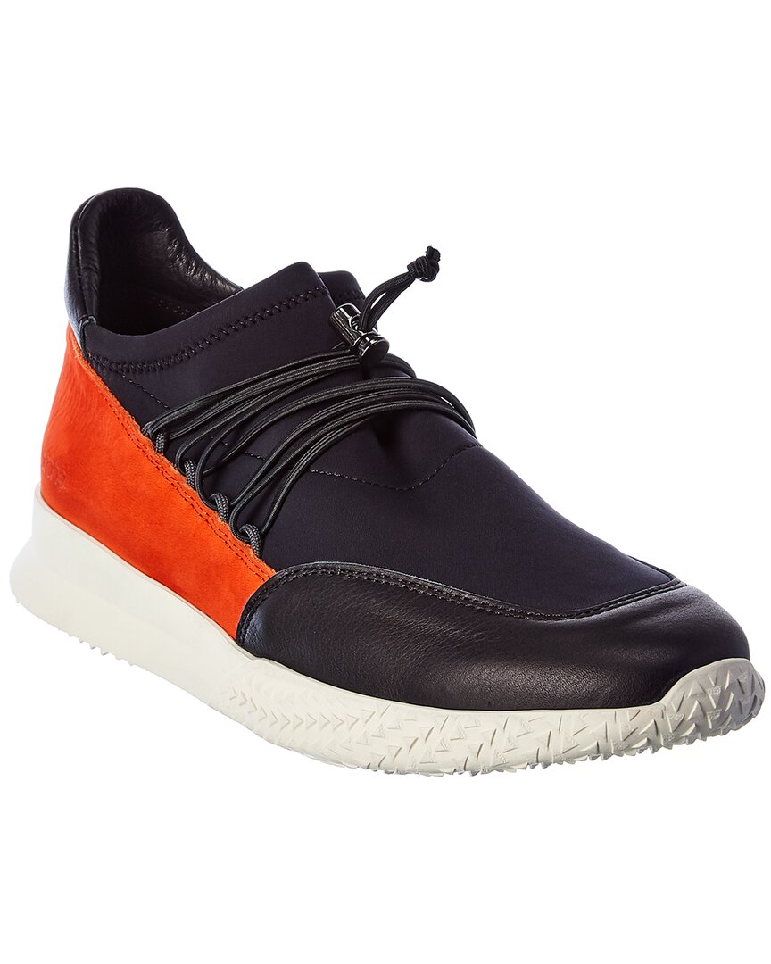 Arche Andy Leather & Suede-trim Sneaker In Black