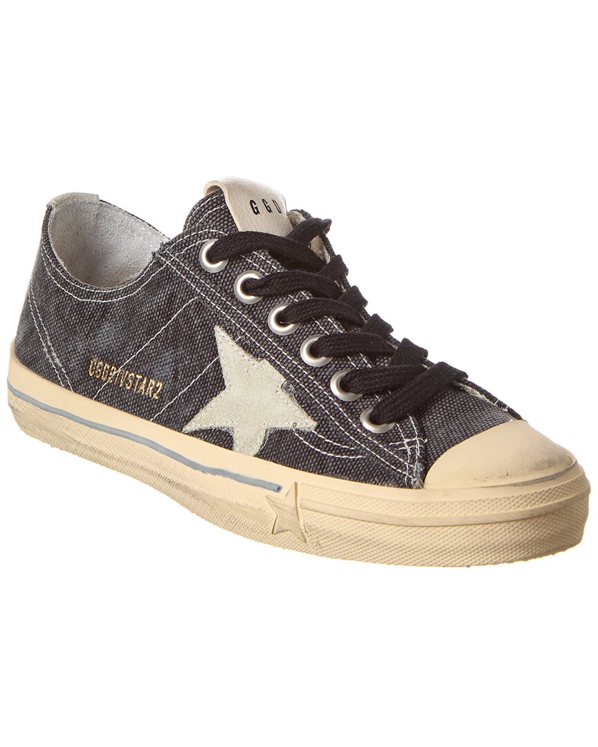 Shop Golden Goose Vstar2 Canvas Sneaker In Black