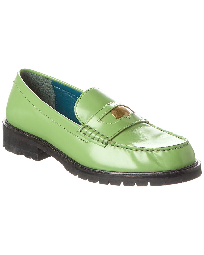 Shop Free People Liv Leather Loafer In Green