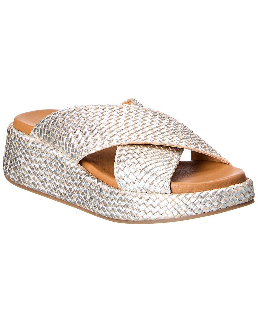 Seychelles Key West Leather Slide In Silver