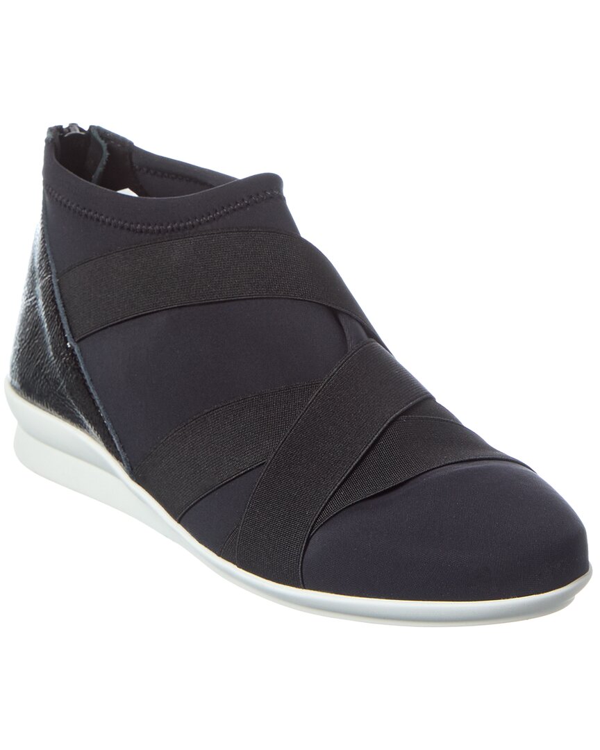 Arche Nassky Leather Flat In Black