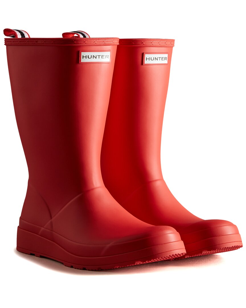Hunter Womens Red Original Play Tall Rubber Wellington Boots 4