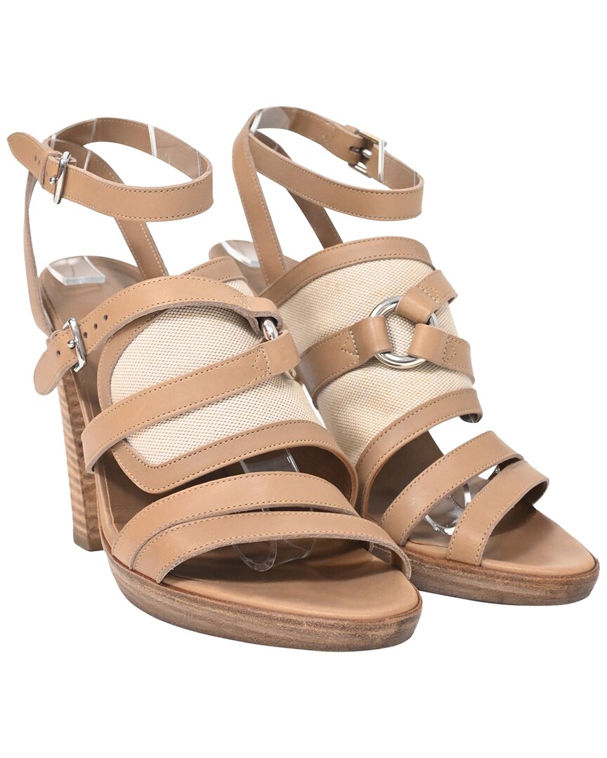 HERMES Pre-owned Hermès Women's Leather Buckle Detail Sandal (authentic Pre-loved)