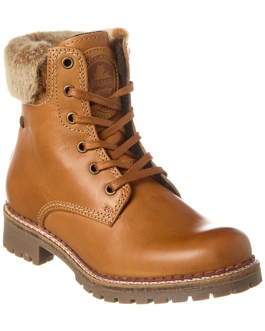 Shop Pajar Panthil Leather Boot In Brown
