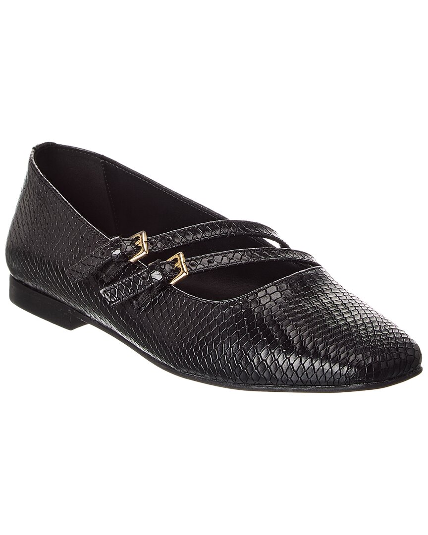 M By Bruno Magli Melia Snake-embossed Leather Flat In Multi