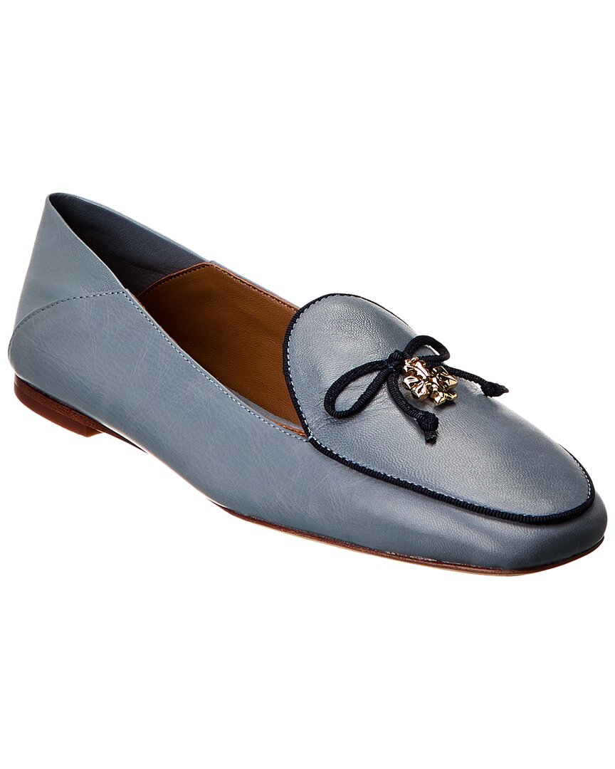 Shop Tory Burch Tory Charm Leather Loafer In Blue