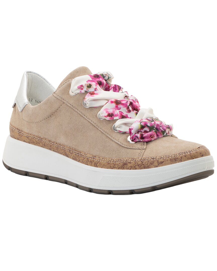 Ara Rem Suede & Leather Sneaker In Neutral
