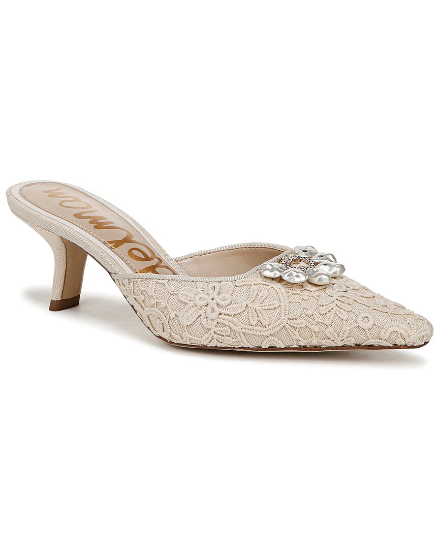 Sam Edelman Brit Orchid Kitten Heel Mule Ivory In Neutral