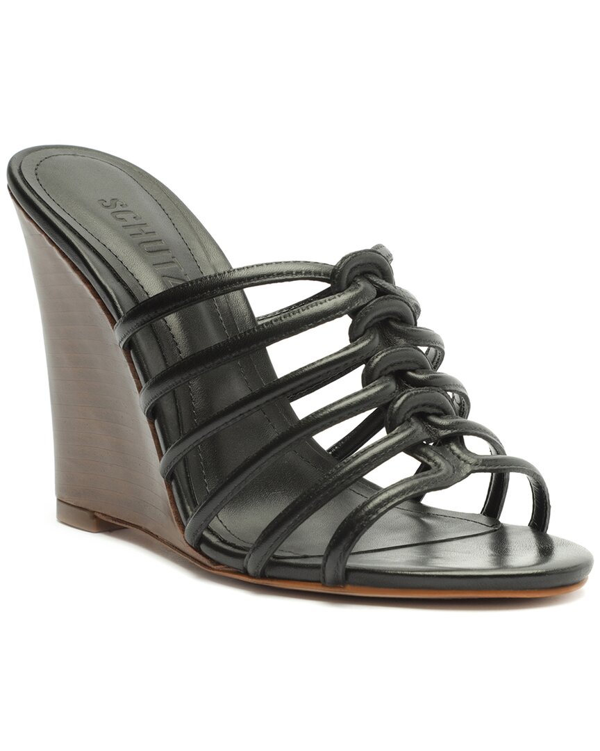 SCHUTZ SCHUTZ OCTAVIA WEDGE LEATHER WEDGE