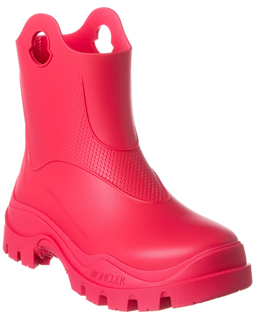 Shop Moncler Misty Rubber Rain Boot In Pink