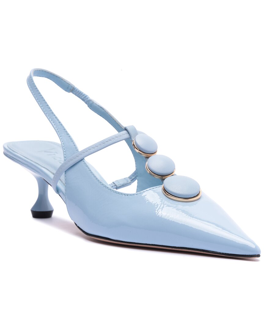 Vicenza Servia Patent Sling-back In Blue