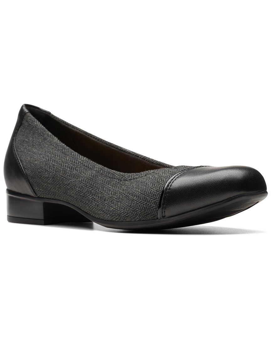 Clarks Women's Juliet Step Slip-on Cap-toe Flats In Black