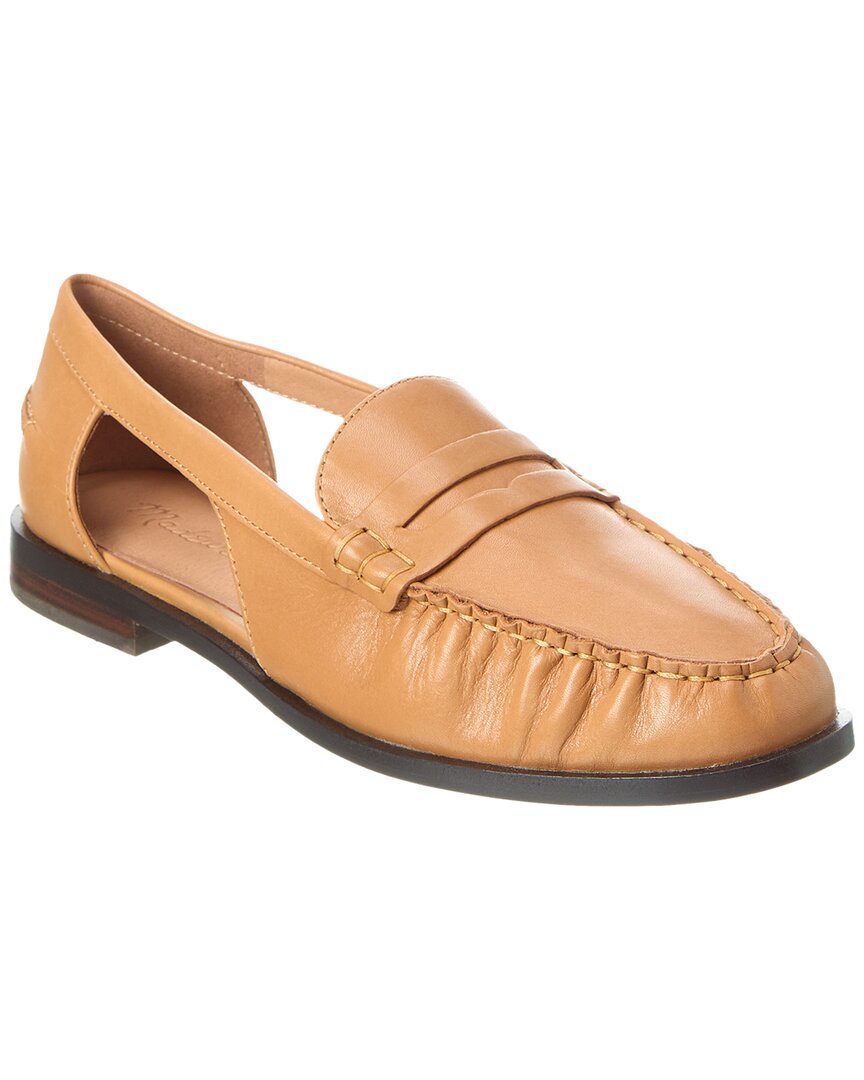 Shop Madewell Cutout Leather Loafer In Brown